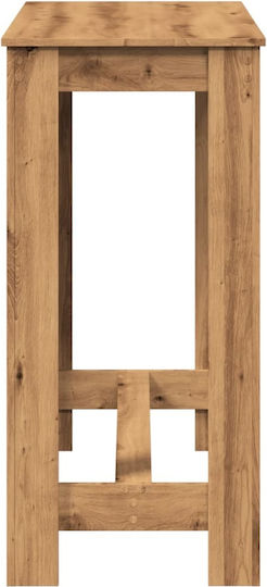 Artisian Square Bar Table Wooden Brown 102x50x103.5cm