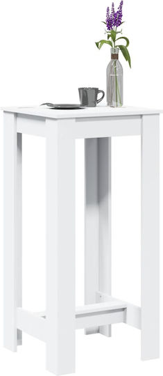 Quadratischer Bar-Tisch Aus Holz Weiß 51x50x103,5cm