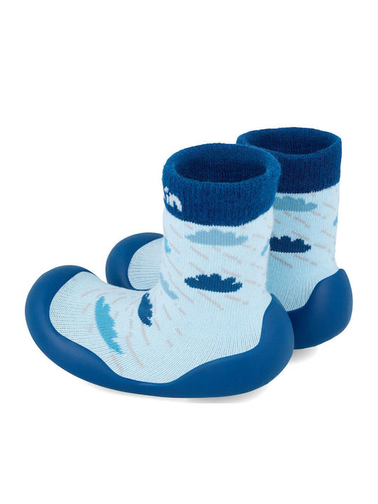 Garvalin Kinder Haussocken Blau