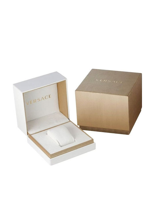 Versace Palazzo Women's Watch with White Leather Strap
