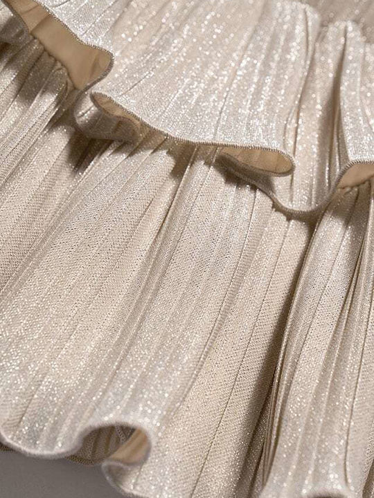 Kids' Pleated Skirt Gold