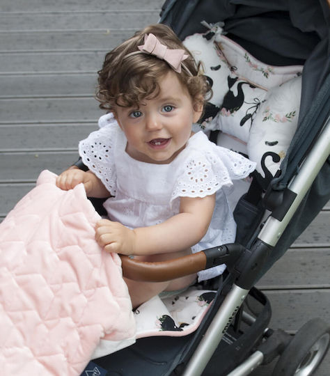 La Millou Stroller Seat Liner 36.5x85cm Pink