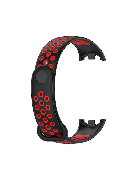 Tech-Protect SMART Strap Silicone with Pin Black/Red (Smart Band 8 / 8 NFC)