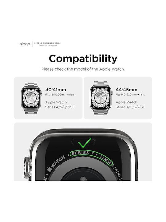 Elago Metal Band Λουράκι Ασημί (Apple Watch 38/40/41/42mm) Elago Metal Band Λουράκι Ασημί (Apple Watch 38/40/41/42mm)