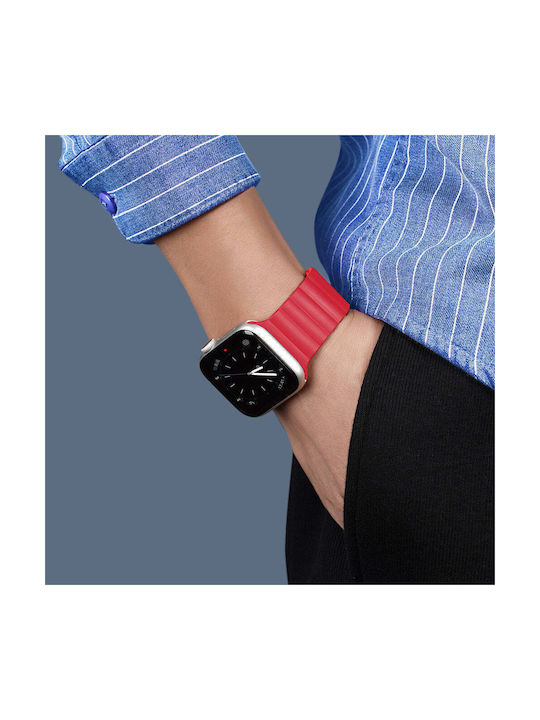 Dux Ducis Magnetic Λουράκι Μεταλλικό Κόκκινο (Apple Watch 38/40/41mm)