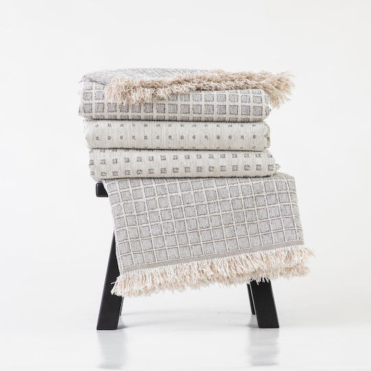 Borea Solana Ριχτάρι Τετραθέσιου Καναπέ Chenille 180x350εκ. Εκρού