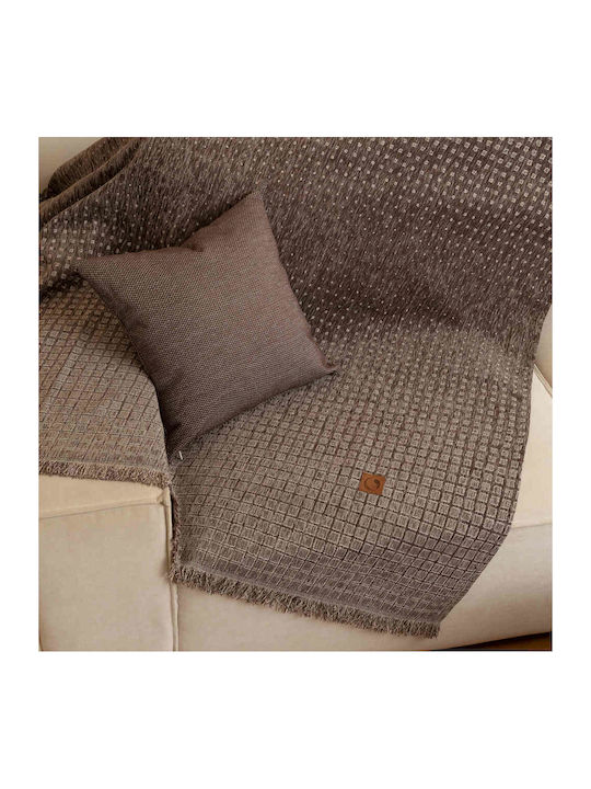 Borea Solana Three-Seater Sofa Throw Chenille 180x300cm Brown