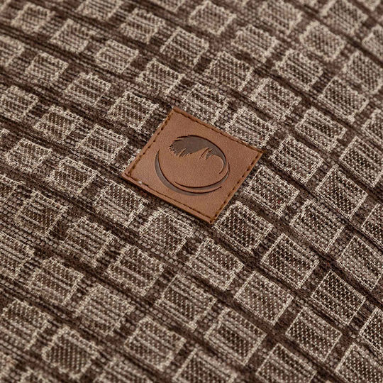 Borea Solana Ριχτάρι Πολυθρόνας Chenille 180x180εκ. Καφέ