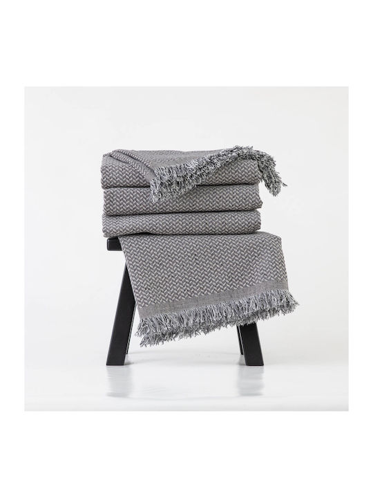 Borea Sicily Sofa Throw 2 Seater Chenille 180x250cm Grey
