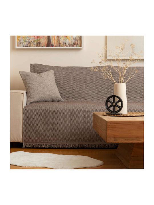 Borea Sicily Sofa Throw 2 Seater Chenille 180x250cm Grey