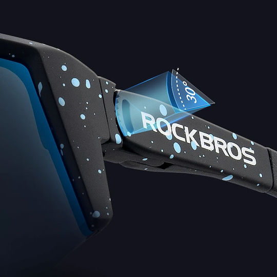 Rockbros Cycling Glasses with Purple Frame & Polarized Lenses