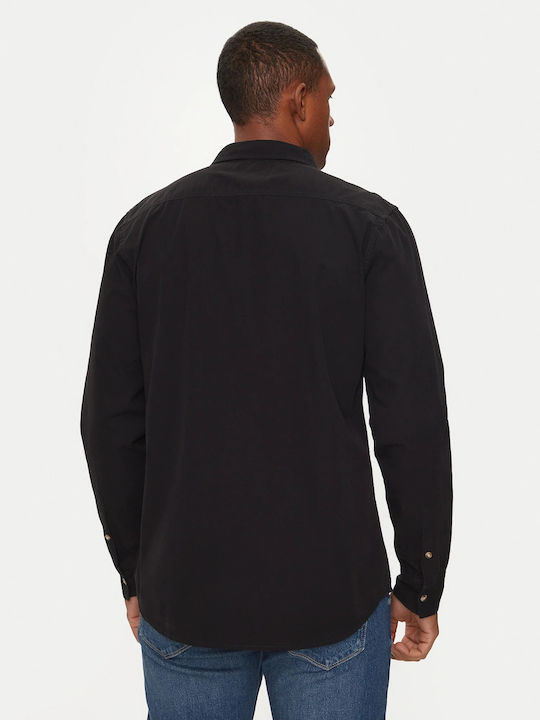 Guess Men's Shirt Long Sleeve Black