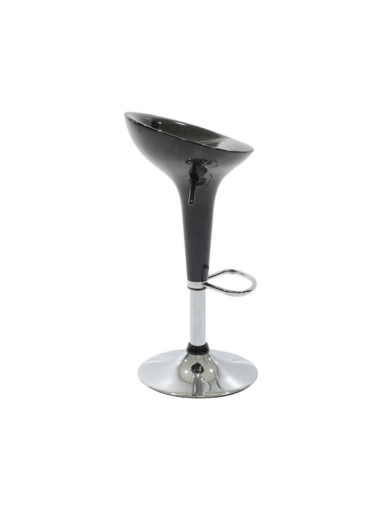 Stool Bar Felice with Adjustable Height Black-Chrome Base 40x43x84cm