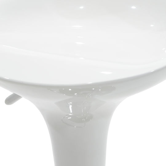 Scaune Bar Felice cu Înălțime Reglabilă White-Chrome Base 40x43x84buc