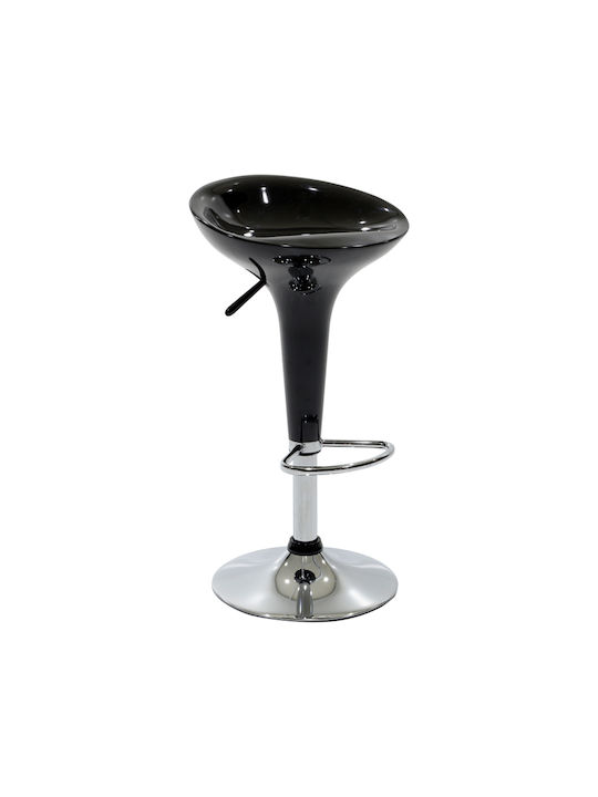 Stool Bar Felice with Adjustable Height Black-Chrome Base 40x43x84cm