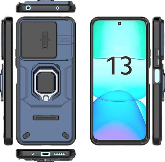 Sliding Camshield Задна корица Силикон / Пластмаса Син (Redmi 13 / Poco M6 4G)