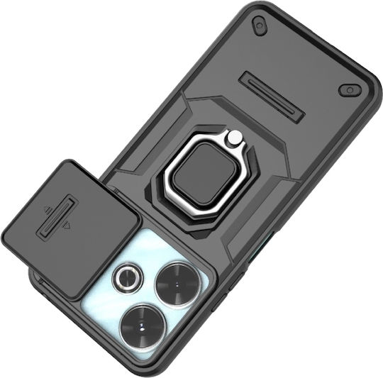 Sliding Camshield Back Cover Silicon / Plastic Violet (Redmi 13)