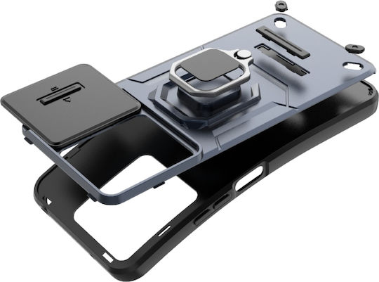 Sliding Camshield Задна корица Силикон / Пластмаса Син (Redmi 13 / Poco M6 4G)