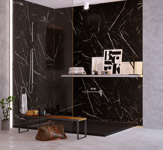 3D Wall Panels from PVC with Glue Black 280x122cm 3D Wall Panels from PVC with Glue Black 280x122cm
