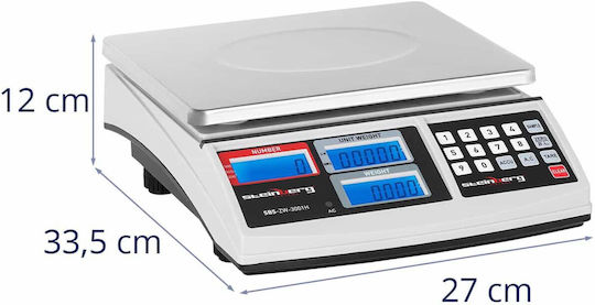 Steinberg Systems Retail Scale with Weighing Capacity of 30kg and Division 3gr