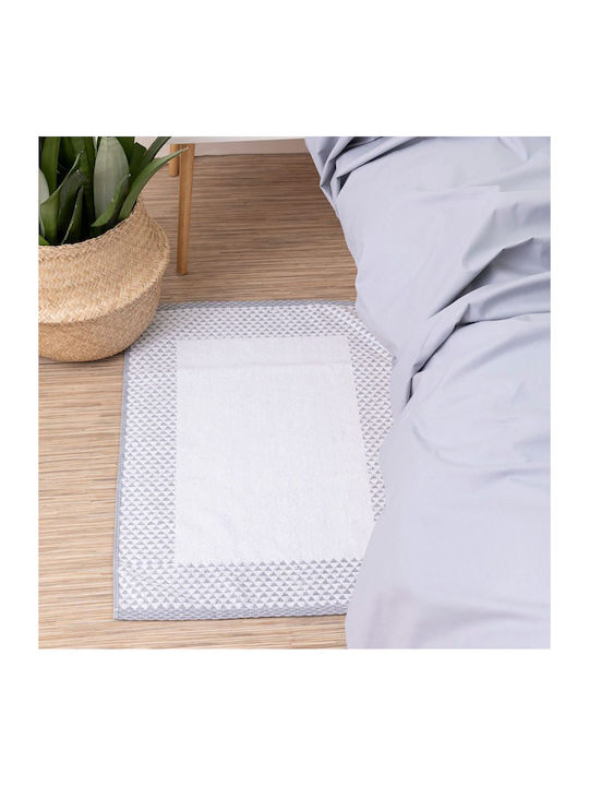 Borea Bath Mat Cotton Triangle 022003071107 White 50x70cm