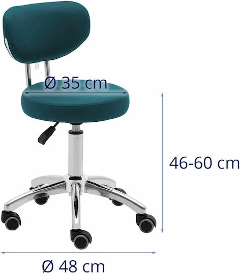 Physa Räder Friseursalon- und Spa-Hocker mit Rückenlehne
