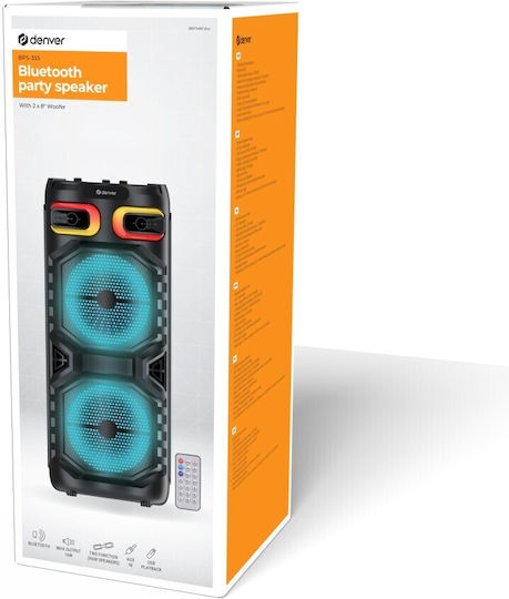 Denver BPS-355 Boxă Bluetooth 160W cu Durată de Baterie până la 2 ore Negru