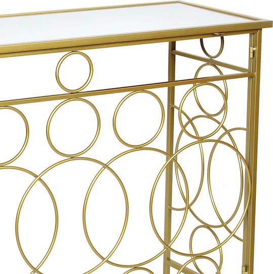 Metal Console Table with Mirror Golden L100xW36xH80cm