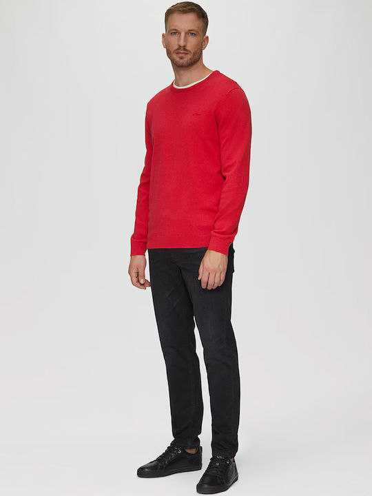 S.Oliver Men's Long Sleeve Sweater RED