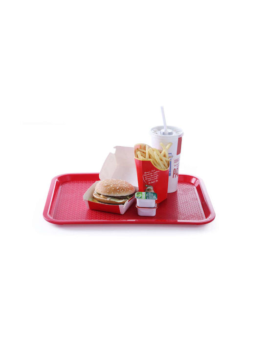 Fast Food Polypropylene Tray 30.5x41.5cm Red