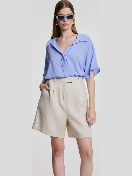 Women's Short Sleeve Shirt Sky Blue