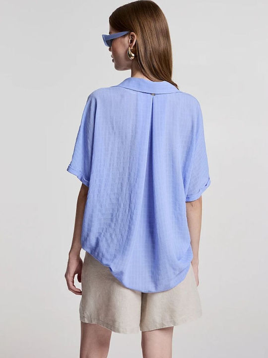 Women's Short Sleeve Shirt Sky Blue