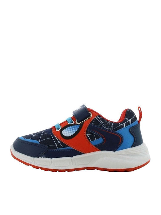 Παιδικά Sneakers Ανατομικά με Σκρατς & Φωτάκια Μπλε