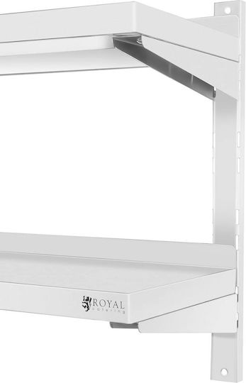 Double Wall-mounted Kitchen Shelf Adjustable Stainless Steel 80 X 40 Cm