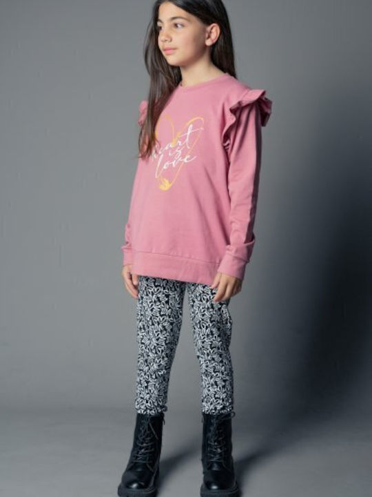 Evita Kinder Set mit Leggings Winter 2Stück Pink