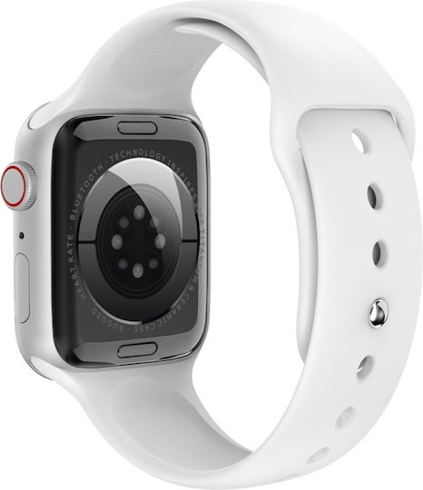 Platinet PSMART29W Aluminium 44mm Smartwatch με Παλμογράφο (Λευκό)