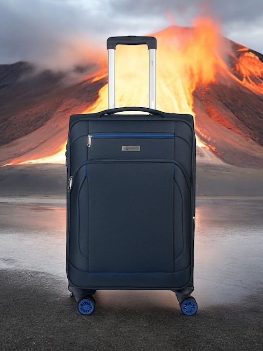 Cardinal Spectra Fabric Suitcases Dark Blue Max Height 70cm with 4 Wheels Set of 2 Pieces