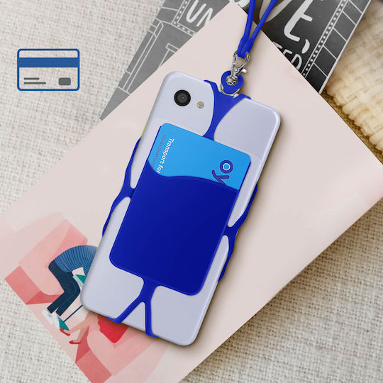 Universelle Lanyard-Hülle Smartphones Kartenhalter Halsbeutel Serie Marineblau