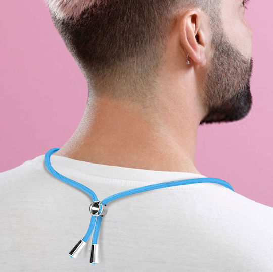 Universal Smartphone Cord Silicone Extendable Adjustable 90cm Blue