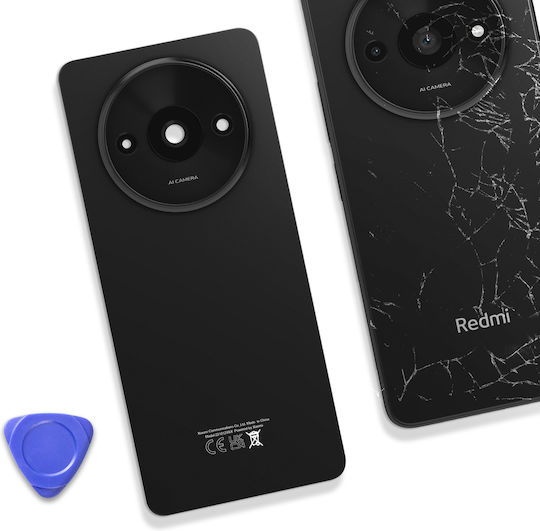 Capac baterie Clappio Xiaomi Redmi A3 Identic cu originalul Negru
