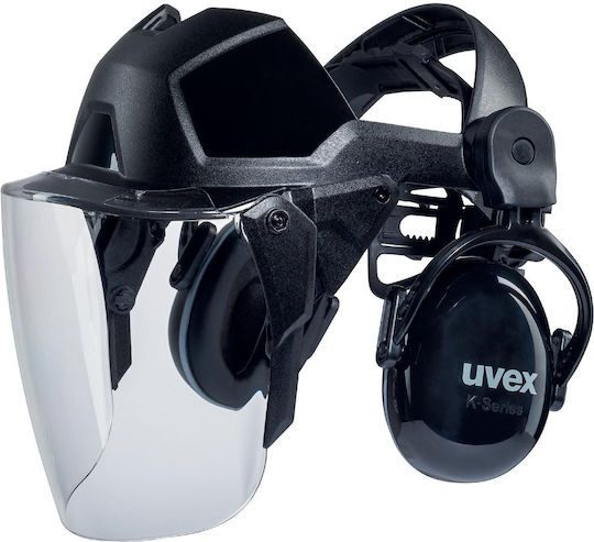 Uvex 9790212 Каска Строителна площадка с ушни защити Черен