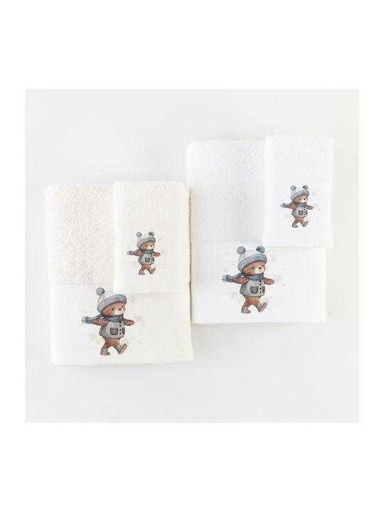 Borea Set of baby towels 2pcs Ecru