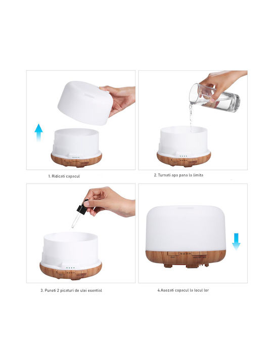 Lumini LED Dispozitiv de aromaterapie cu telecomandă Alb ZY11103QWS56