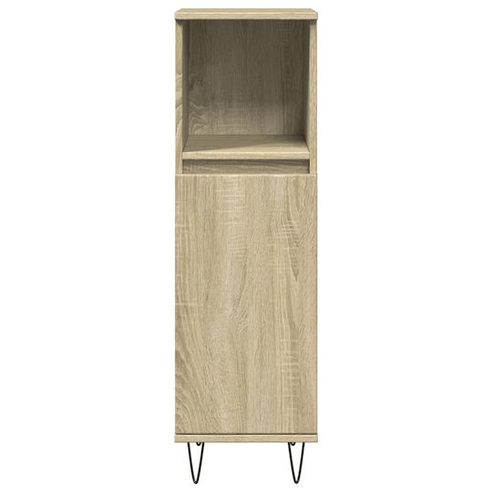 vidaXL Wall Hung Cabinet Bathroom Column Cabinet L30xD30xH100cm Sonoma