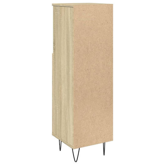 vidaXL Wall Hung Cabinet Bathroom Column Cabinet L30xD30xH100cm Sonoma