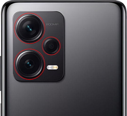 Clappio Camera Lens Redmi Note 12 Pro Plus Compatible Part Black