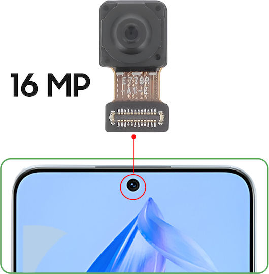 Clappio Front Camera for Honor 90 Lite 16MP Selfie Sensor Black