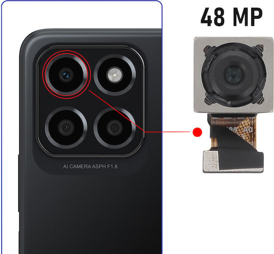 Модул за камера Relife Honor X8 5g 48mp основен сензор черен