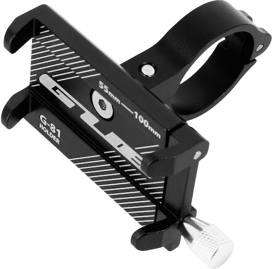 Suport Telefon Bicicletă pentru Telefoane de la 55 la 100mm Suport Ghidon Oțel G-81 Negru