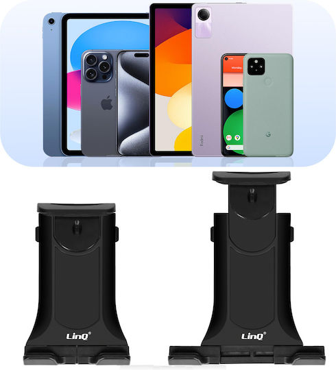 Suport Linq 360° pentru Smartphone Tabletă Bicicletă Trotinetă Tetieră Negru